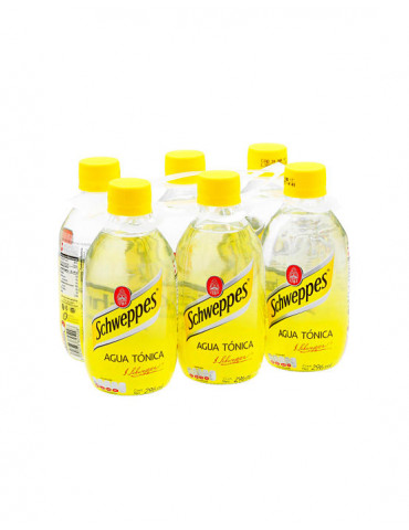 Agua tónica Schweppes 6 botellas de 296 ml c/u