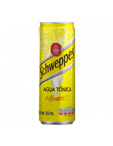 Agua tónica Schweppes lata 355 ml c/u